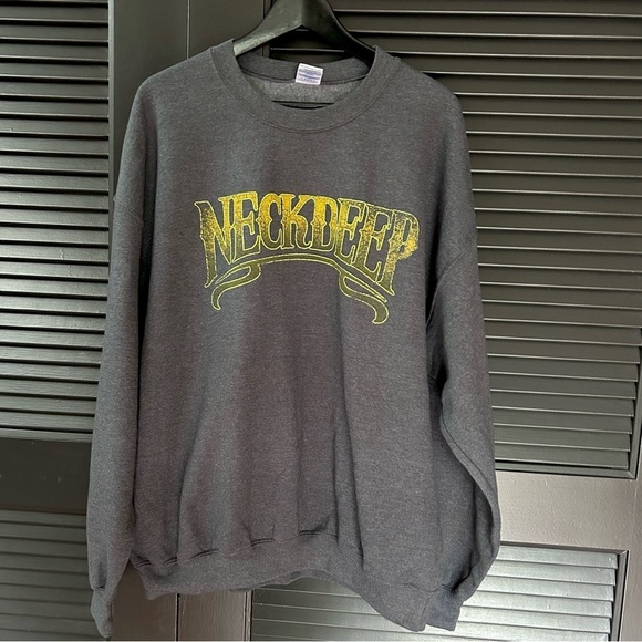 Neck Deep Other - Neck Deep Dark Gray Pullover Sweatshirt, Size XL, NWOT